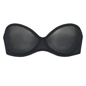 Skims ultra fine mesh strapless bra. Onyx. 38D.
